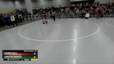 49 lbs Quarterfinal - Leighton Drahota, Flat Earth Wrestling Club vs Louden Mills, Team Tulsa Wrestling Club