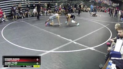 150 lbs Quarterfinals (8 Team) - Nykeen Duran, Wyoming Twisters vs Kasen Tyler, Iowa USA Grey