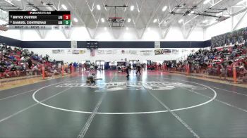 Boys 115 lbs Champ. Round 1 - Samuel Contreras, Live Oak Boys vs Bryce Custer, Las Plumas Boys