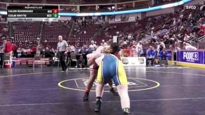 285 lbs 3rd Place - Caleb Rodriguez, Bishop McCort vs Colin Whyte, West Greene