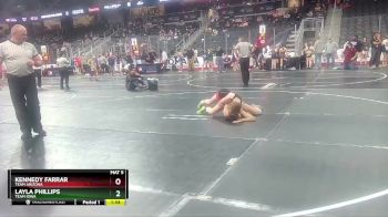 100 lbs Quarterfinal - Kennedy Farrar, Team Arizona vs Layla Phillips, Team Iowa