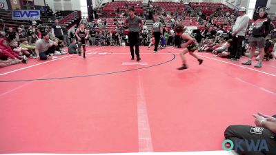 55 lbs Semifinal - Uriah Guebara, Kansas Mayhem 11u vs Garrett Doyle, Cowboy Elite 11u