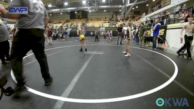 62 lbs Rr Rnd 4 - Lakely Kraft, Bridge Creek Youth Wrestling vs Laneigh Jo Cartwright, Midwest City Bombers Youth Wrestling Club