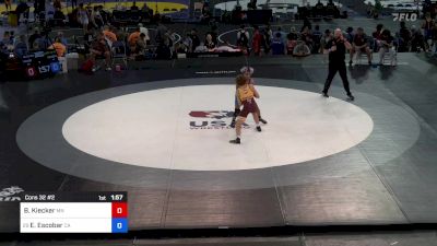 113 lbs Cons 32 #2 - Brett Kiecker, MN vs Emilio Escobar, CA