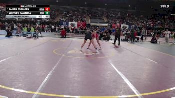 120 lbs Quarterfinal - Zaiden Espinoza, Mountain Home vs Whitney Cawthra, Rocky Mountain