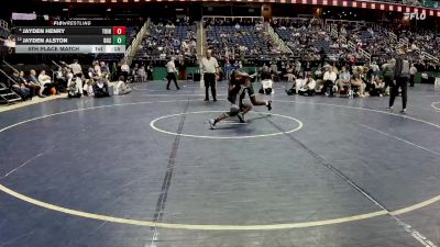 2A 150 lbs 5th Place Match - Jayden Alston, Bunn High School vs Jayden Henry, Trinity