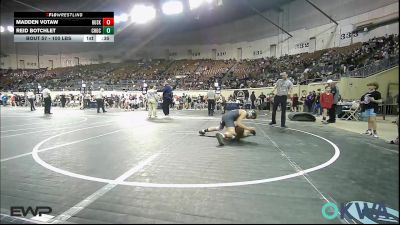 90 lbs Consi Of 8 #2 - Korbyn Johnson, Checotah Matcats vs Kayden Walker, Tulsa Blue T Panthers