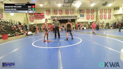 85-91 lbs Rr Rnd 3 - Raylin Reyes, Sperry Wrestling Club vs Braelynn Williams, Wagoner Takedown Club