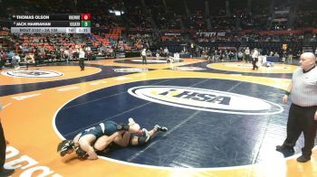 2A 138 lbs Cons. Round 1 - Thomas Olson, Freeport (H.S.) vs Jack Hanrahan, Elmhurst (IC Catholic)