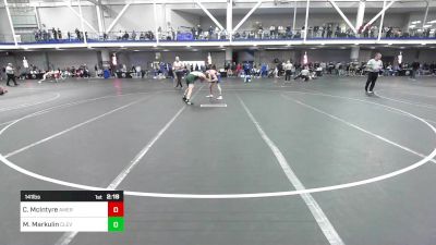 141 lbs Round Of 32 - Cael McIntyre, American University vs Michael Markulin, Cleveland State