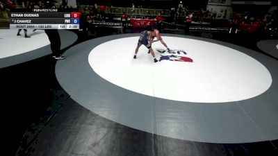 132 lbs Cons. Sub-rd Of 16 - Ethan Duenas, La Serna High School Wrestling vs J Chavez, Peninsula Wrestling Club