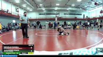 80 lbs Cons. Round 3 - Alexander Ponce, Bulldog Premier vs Nicholas Russell, Bloomington South Wrestling Cl