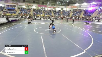 80 lbs Quarterfinal - Ashlyn McDaniel, Greeley United vs Laylah McIntyre, Sky Vista Middle School / Grandview Wolves Wrestling Club