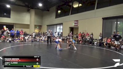 108 lbs Quarters & Wb (16 Team) - Mason Brown, Alabama Elite Black vs Cody Clarke, RWA