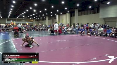 75 lbs Semis & Wb (16 Team) - Cade Sipniewski, Alabama Elite Gold vs Drew Marks, Team Misfits