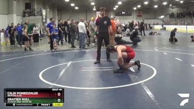 130 lbs Cons. Round 2 - Calin Poniedzialek, Bedford GLWC vs Graysen Null, Allegan Area Youth WC