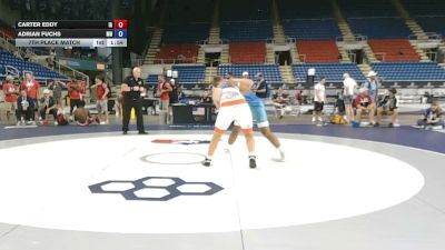 215 lbs 7th Place Match - Carter Eddy, Iowa vs Adrian Fuchs, Minnesota