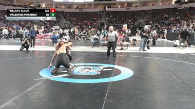 4A 157 lbs Semifinal - Valentine Popadiuc, St. Pius X vs Delano Black, Aztec