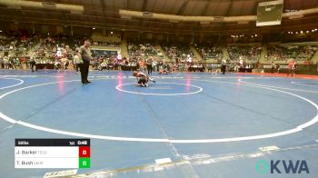 52 lbs Quarterfinal - Jonah Barker, Tecumseh Youth Wrestling vs Tyce Bush, Skiatook Youth Wrestling