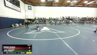 133 lbs Cons. Semi - Josh Neiwert, Cal Poly Humbolt vs Romeo McNeal, Cal State Bakersfield