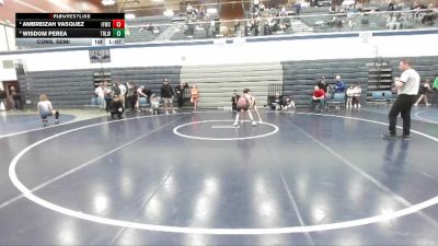 85 lbs Cons. Semi - Ambreizah Vasquez, Idaho Falls Wrestling Club vs Wisdom Perea, Team Real Life Wrestling