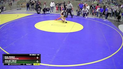 60 lbs Semifinal - Khloe Cruz, Cascade Mat Club vs Eva Perez, Hermiston Wrestling