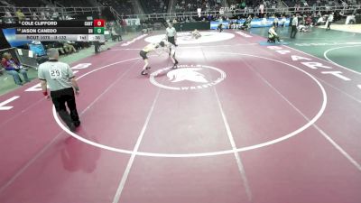 II-132 lbs 5th Place Match - Cole Clifford, Canton vs Jason Canedo, Deposit/Hancock