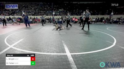 61 lbs Quarterfinal - Levi Wright, Weatherford Youth Wrestling vs Beau Fisher, Hurricane Wrestling Academy