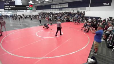 190 lbs Cons. Round 2 - Diego Mescia, Chaparral High School Wrestlin vs John Xia, Rowland High School