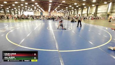 84 lbs Rd# 8- 12:30pm Saturday Final Pool - Mac Burns, Nauman Green vs Colin Logue, Mile High