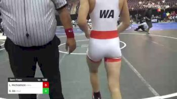 137 lbs Semifinal - Lars Michaelson, Nwwc vs Gracin Go, Caldwell WC