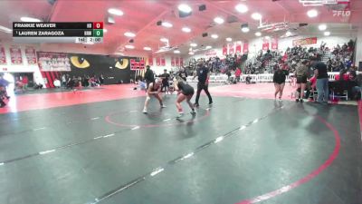135 lbs Champ. Round 2 - Lauren Zaragoza, Brawley vs Frankie Weaver, Huntington Beach