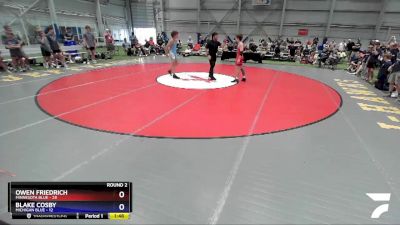 145 lbs Round 2 (8 Team) - Owen Friedrich, Minnesota Blue vs Blake Cosby, Michigan Blue