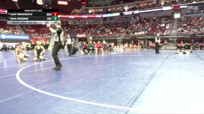 3A-126 lbs Quarterfinal - Ajay Braddock, Boone vs Max Riggins, Southeast Polk