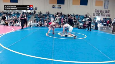 157 lbs Cons. Sub-quarters - Ayden Hunter, 208 Spartan WC vs Zayden Denton, Legacy Performance
