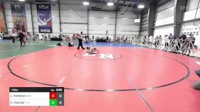 75 lbs Rr Rnd 2 - Lou Keneson, Indiana Outlaws Maroon vs Connor Visnick, TYW New Breed Jr High