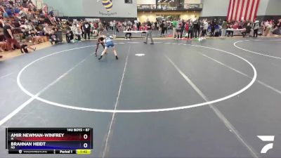 87 lbs Quarterfinal - Amir Newman-Winfrey, IA vs Brahnan Heidt, ND