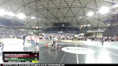 45 lbs Cons. Round 4 - Jaime Victor Sandoval-Santos, Wrestling Club Tacoma Slam vs Beck Curnett, Rainier Junior Wrestling Club