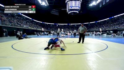 136 lbs Pigtails - Owen Reynolds, Lakeview vs Sam Johnson, Exeter Twp