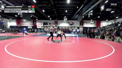 175 lbs Cons. Round 4 - Christian Arrizon, Citrus Hill vs Nicholas Martinez, California (Whittier)
