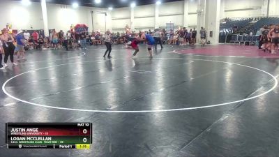 215 lbs Round 3 (6 Team) - Justin Ange, Wrestling University vs Logan Mcclellan, S.E.O. Wrestling Club- Team Red