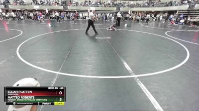 60 lbs Quarterfinal - Matteo Roberts, Monona Grove/McFarland Wrestling Club vs Elijah Platten, Wisconsin