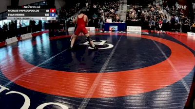 80kg Cons. Round 4 - Nicolas Papadopoulos, Heritage vs Evan Henrie, Strathcona Wrestling Club