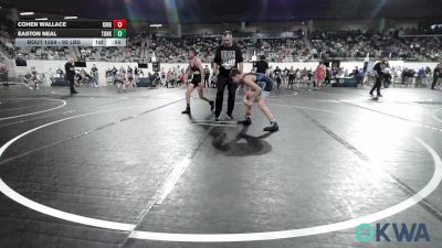 92 lbs Consi Of 8 #2 - Cohen Wallace, Kingfisher YellowJackets vs Easton Neal, Tonkawa Takedown Club