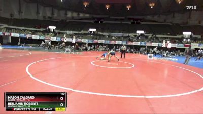 150 lbs Champ Round 1 (16 Team) - Benjamin Roberts, Loudoun County vs Mason Calgaro, Canon-McMillan