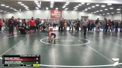 59 lbs Cons. Round 3 - McClain Trout, Virginia Patriots Wrestling vs Grayson Carter, Riverheads Youth Wrestling