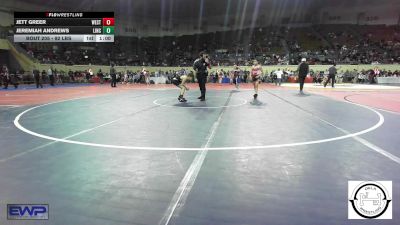 92 lbs Consi Of 8 #2 - Jett Greer, Westmoore Wresting vs Jeremiah Andrews, Lincoln Christian