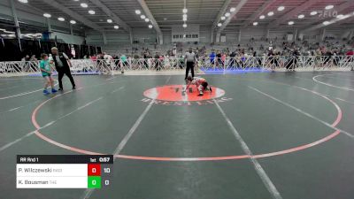 60 lbs Rr Rnd 1 - Peyton Wilczewski, Ragin Raisins Concord vs Keagan Bousman, The Stable