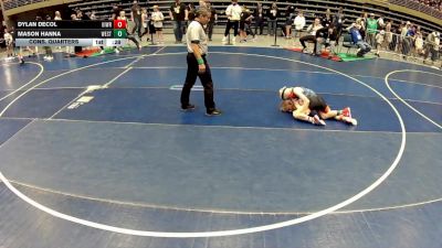71 lbs Cons. Quarters - Dylan DeCol, Uintah Wrestling vs Mason Hanna, Westlake