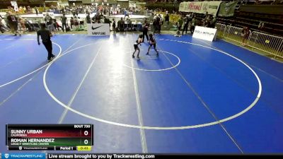 70 lbs 7th Place Match - Sunny Urban, California vs Roman Hernandez, Legacy Wrestling Center